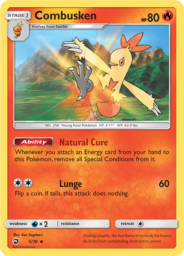 Carta Combusken 5/70 de Dragon Majesty