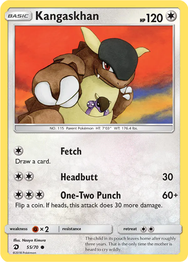 Carta Kangaskhan 55/70 de Dragon Majesty