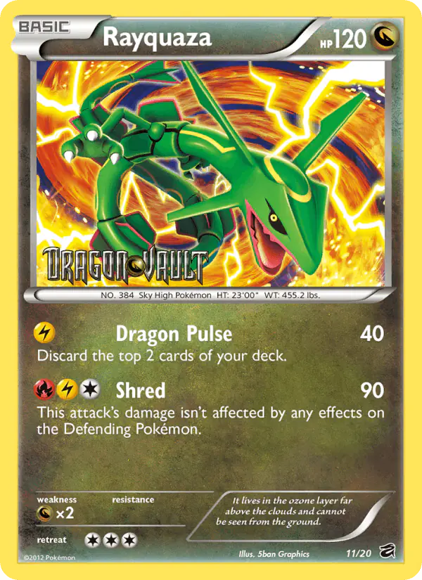 Carta Rayquaza 11/20 de Dragon Vault