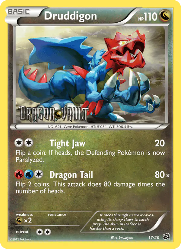 Carta Druddigon 17/20 de Dragon Vault