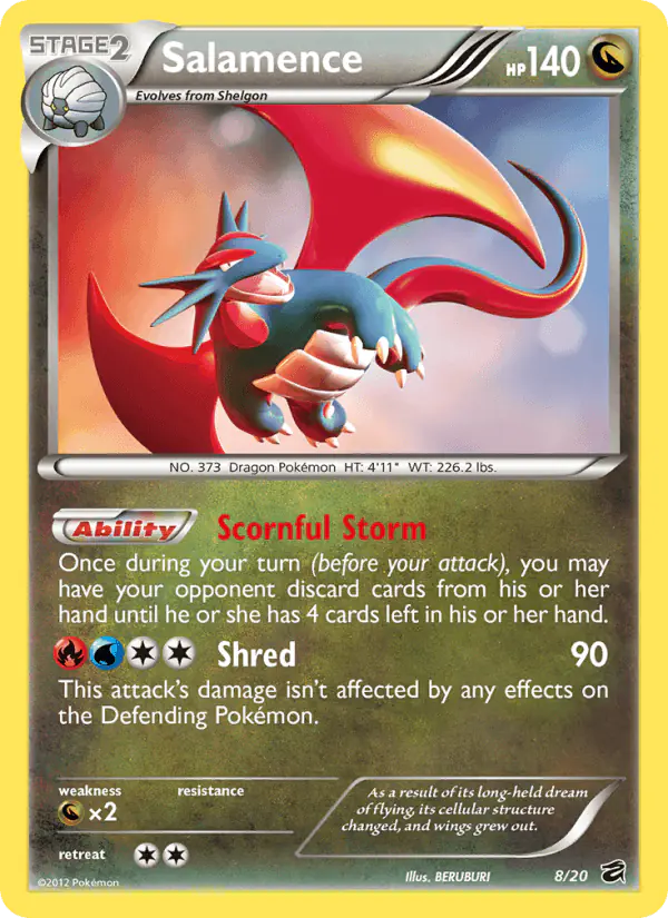 Carta Salamence 8/20 de Dragon Vault