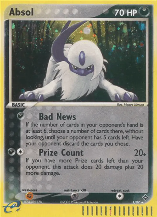Carta Absol 1/97 de Dragon