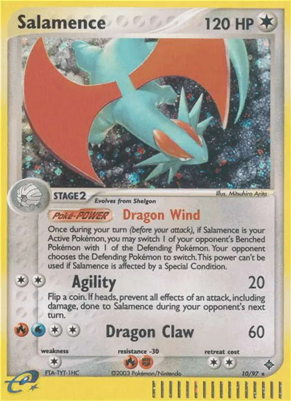 Carta Salamence 10/97 de Dragon