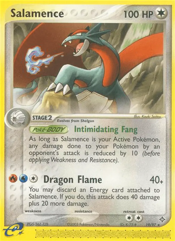 Carta Salamence 19/97 de Dragon