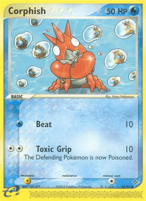 Carta Corphish 54/97 de Dragon
