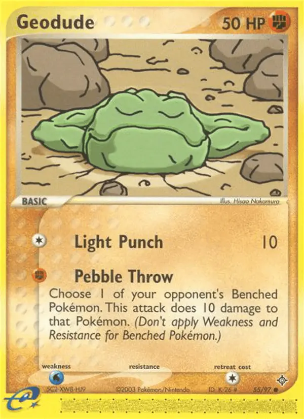 Carta Geodude 55/97 de Dragon