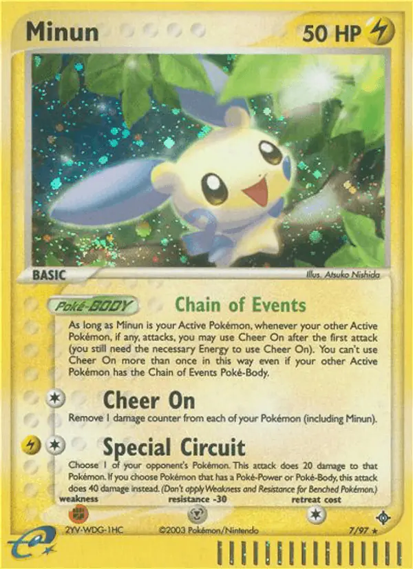 Carta Minun 7/97 de Dragon