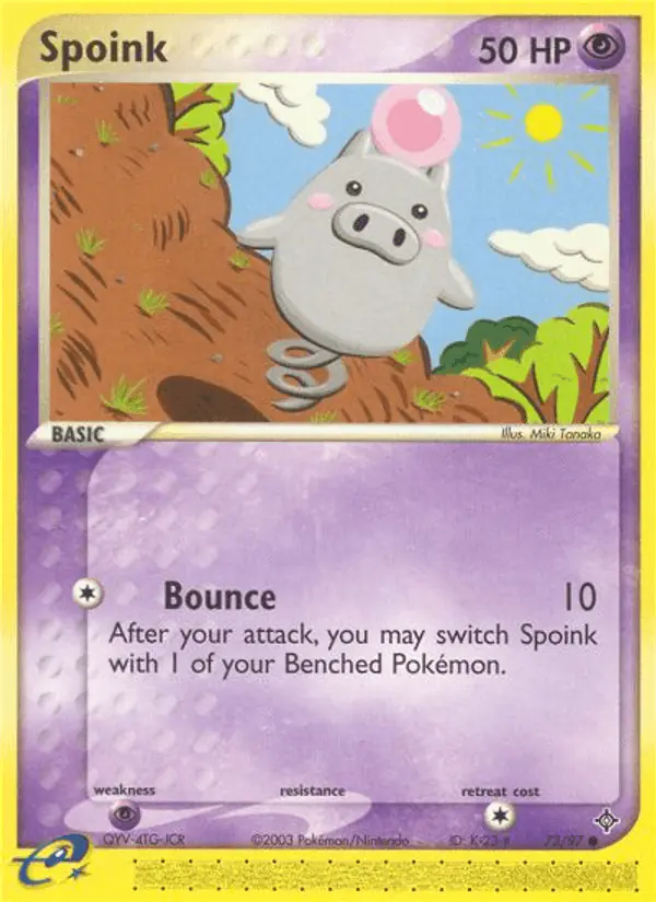 Carta Spoink 73/97 de Dragon