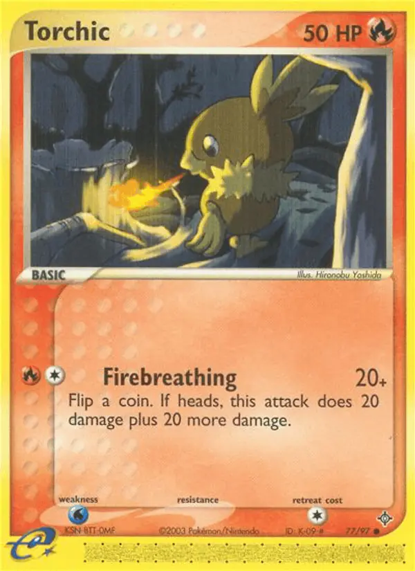Carta Torchic 77/97 de Dragon