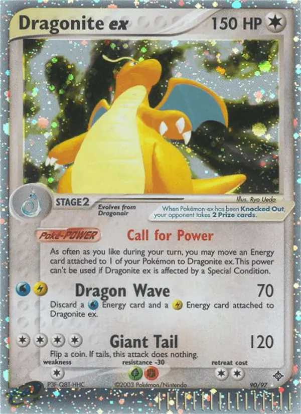 Carta Dragonite ex 90/97 de Dragon