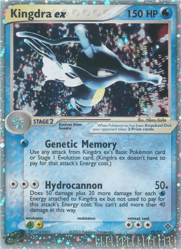 Carta Kingdra ex 92/97 de Dragon