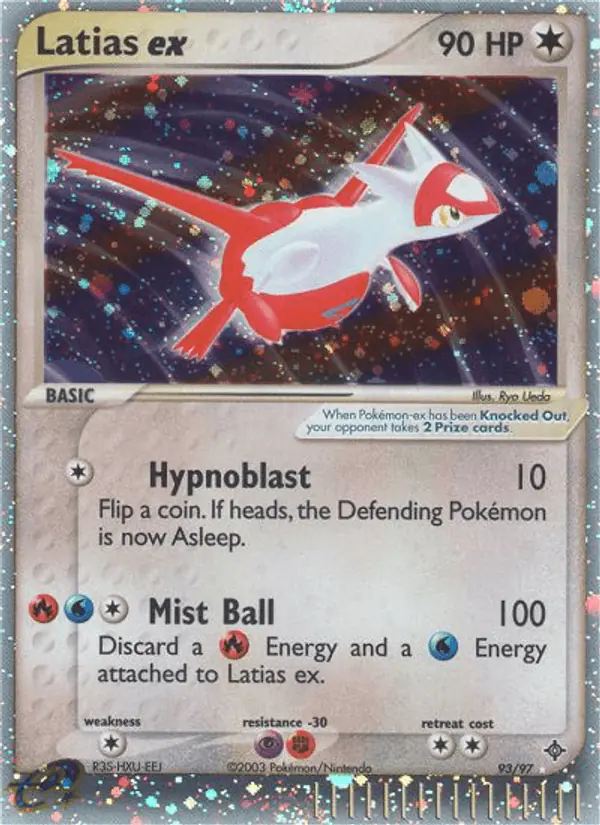 Carta Latias ex 93/97 de Dragon