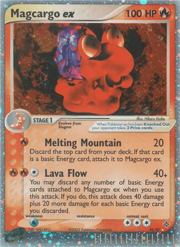 Carta Magcargo ex 95/97 de Dragon