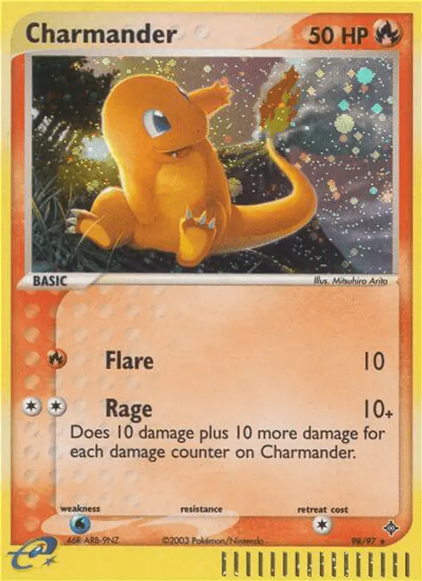 Carta Charmander 98/97 de Dragon