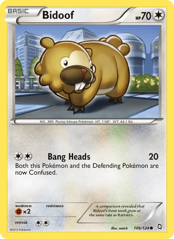 Carta Bidoof 106/124 de Dragons Exalted