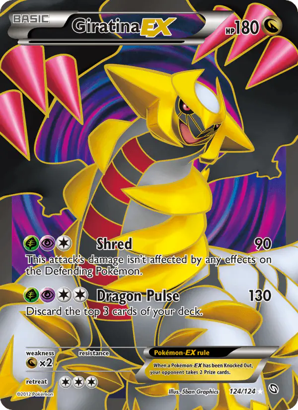 Carta Giratina-EX 124/124 de Dragons Exalted