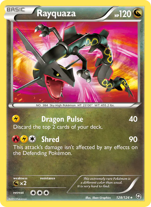 Carta Rayquaza 128/124 de Dragons Exalted