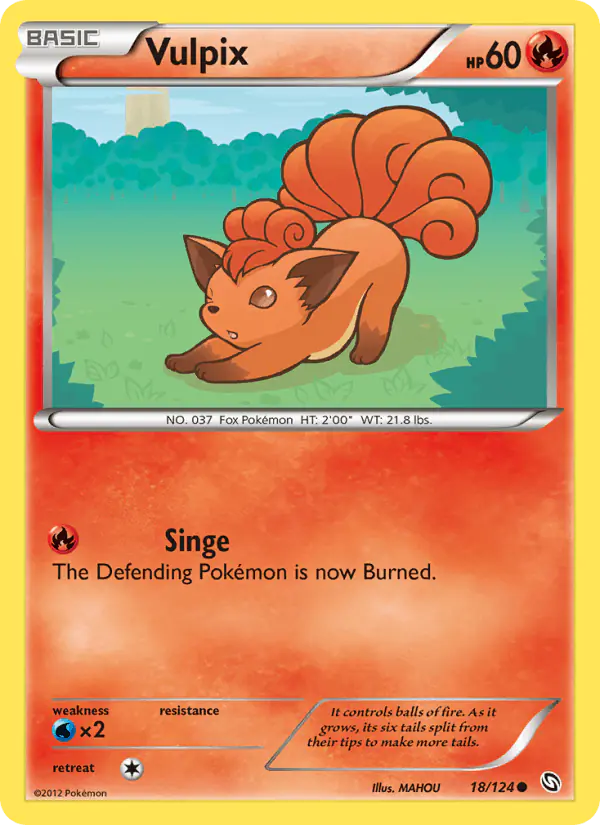 Carta Vulpix 18/124 de Dragons Exalted