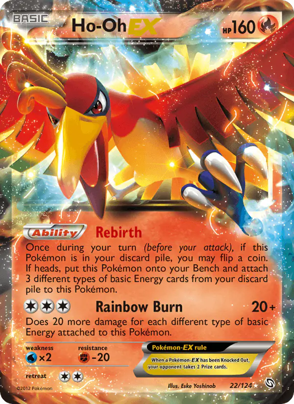 Carta Ho-Oh-EX 22/124 de Dragons Exalted