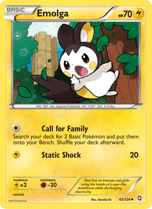 Carta Emolga 45/124 de Dragons Exalted