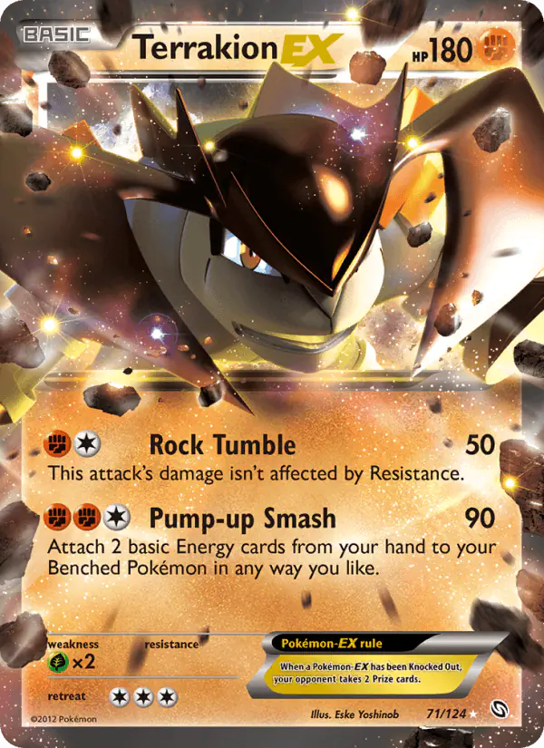 Carta Terrakion-EX 71/124 de Dragons Exalted