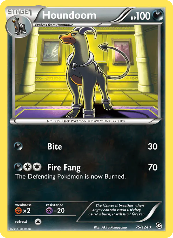 Carta Houndoom 75/124 de Dragons Exalted