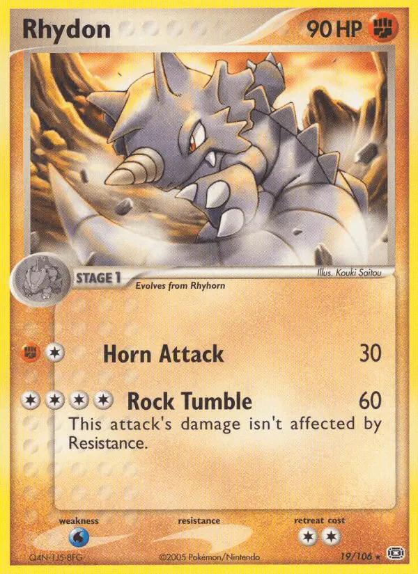 Carta Rhydon 19/106 de Emerald