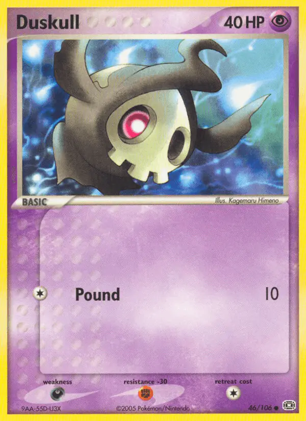 Carta Duskull 46/106 de Emerald