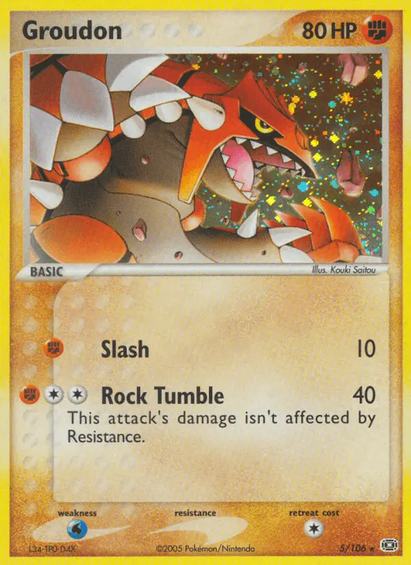 Carta Groudon 5/106 de Emerald