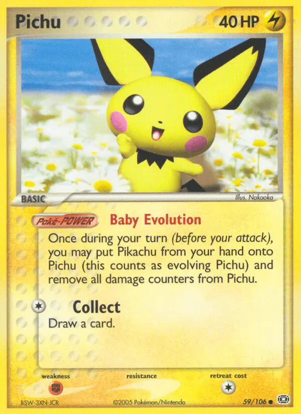 Carta Pichu 59/106 de Emerald
