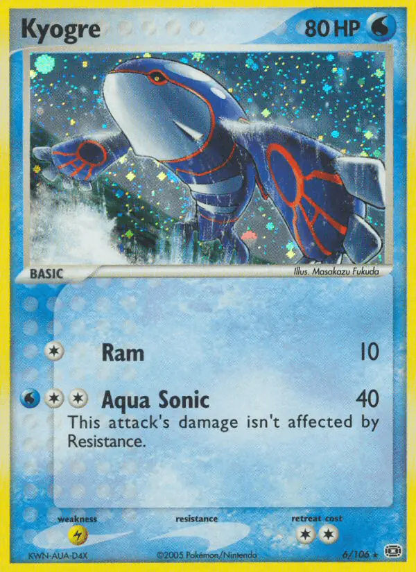 Carta Kyogre 6/106 de Emerald