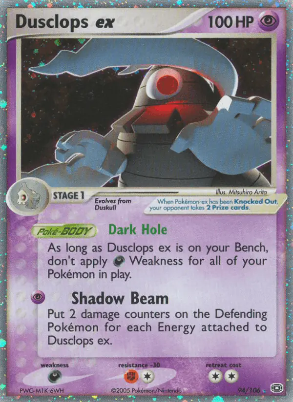 Carta Dusclops ex 94/106 de Emerald