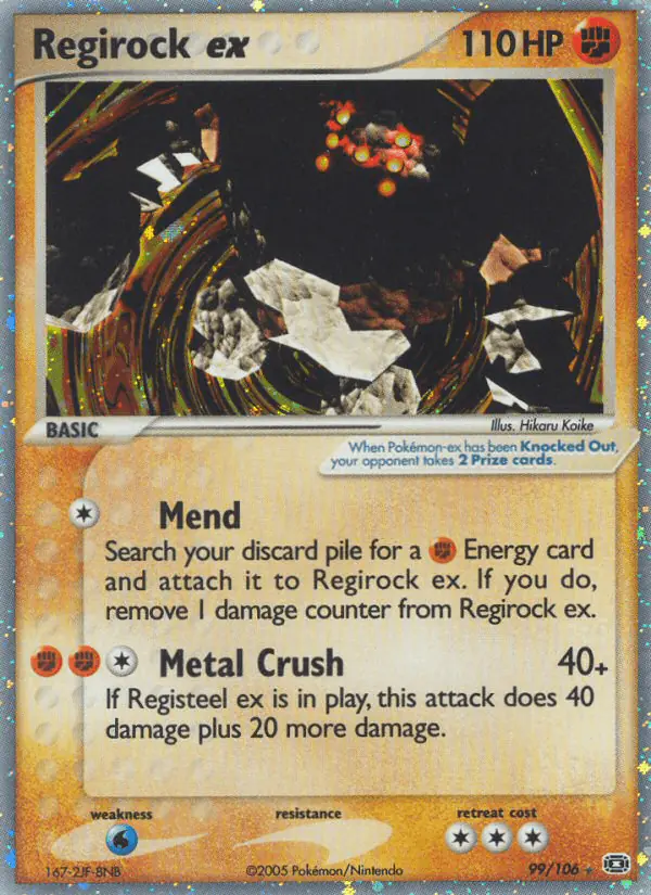 Carta Regirock ex 99/106 de Emerald