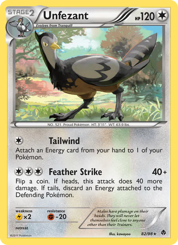 Carta Unfezant 82/98 de Emerging Powers
