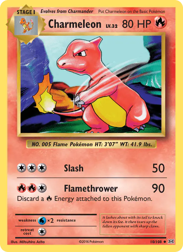 Carta Charmeleon 10/108 de Evolutions