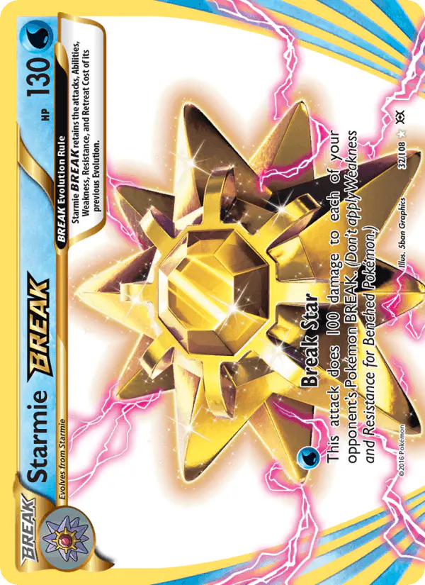 Carta Starmie BREAK 32/108 de Evolutions