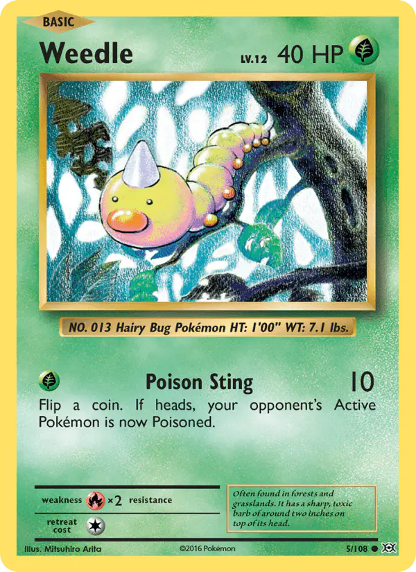 Carta Weedle 5/108 de Evolutions