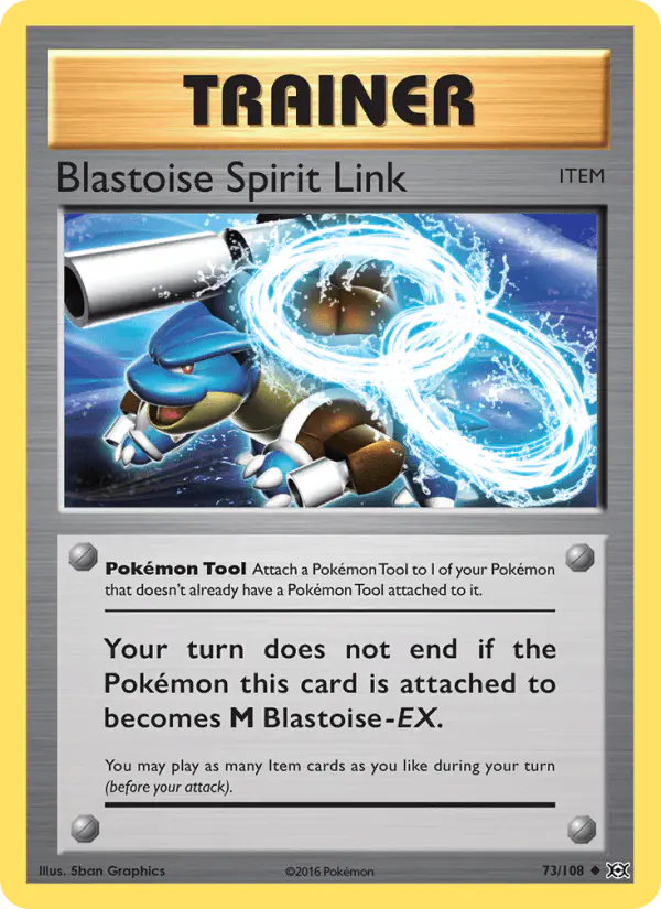 Carta Blastoise Spirit Link 73/108 de Evolutions