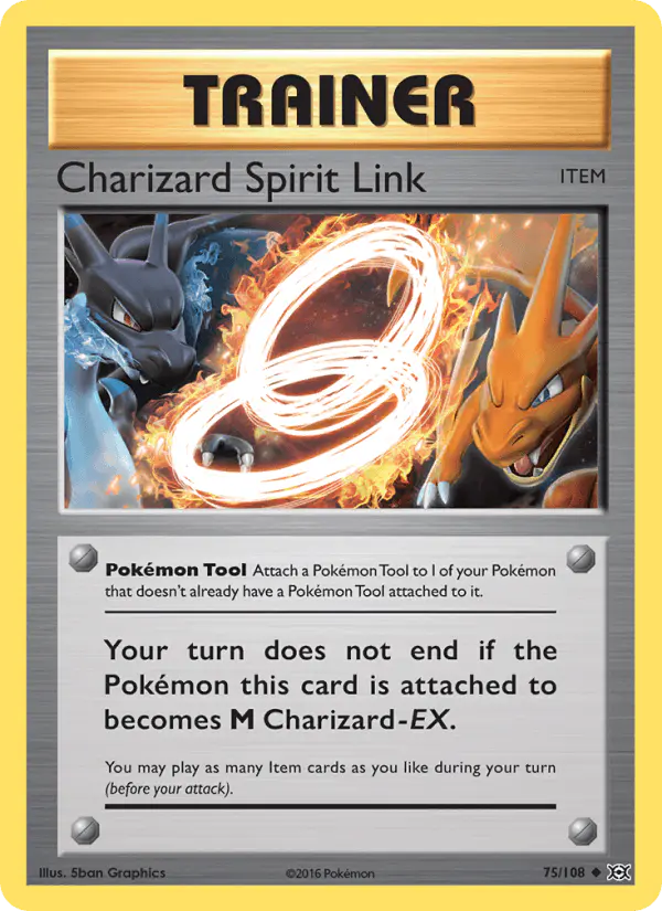 Carta Charizard Spirit Link 75/108 de Evolutions