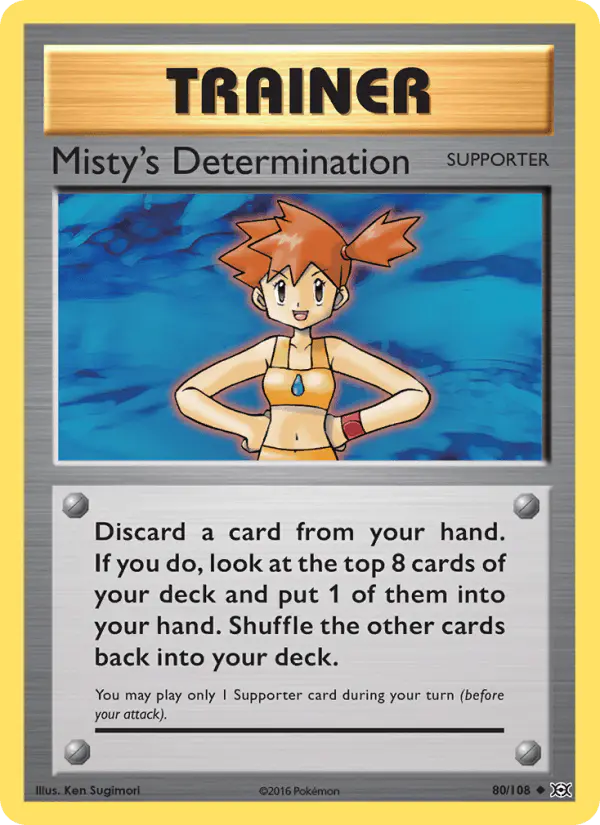 Carta Misty's Determination 80/108 de Evolutions