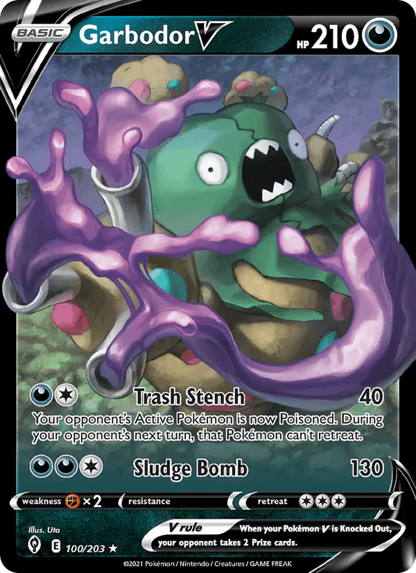 Carta Garbodor V 100/203 de Evolving Skies