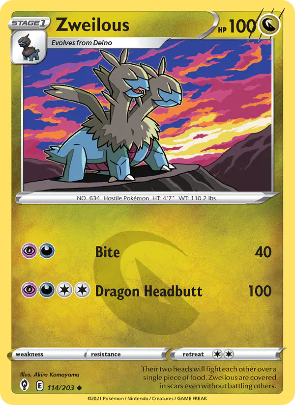 Carta Zweilous 114/203 de Evolving Skies
