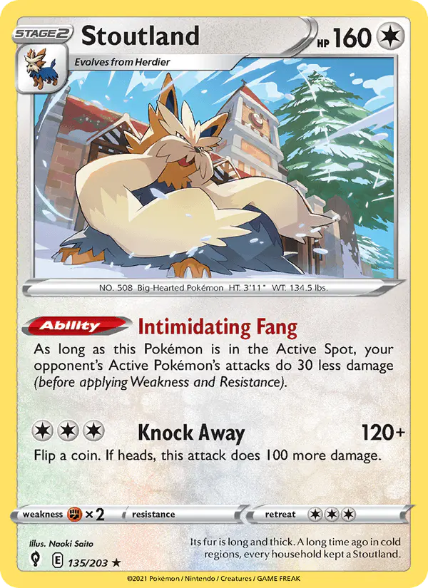 Carta Stoutland 135/203 de Evolving Skies