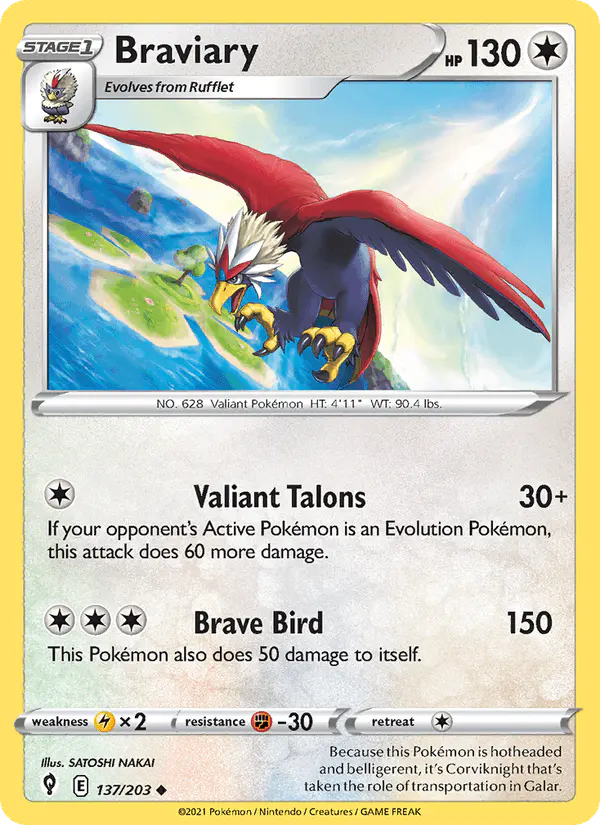 Carta Braviary 137/203 de Evolving Skies
