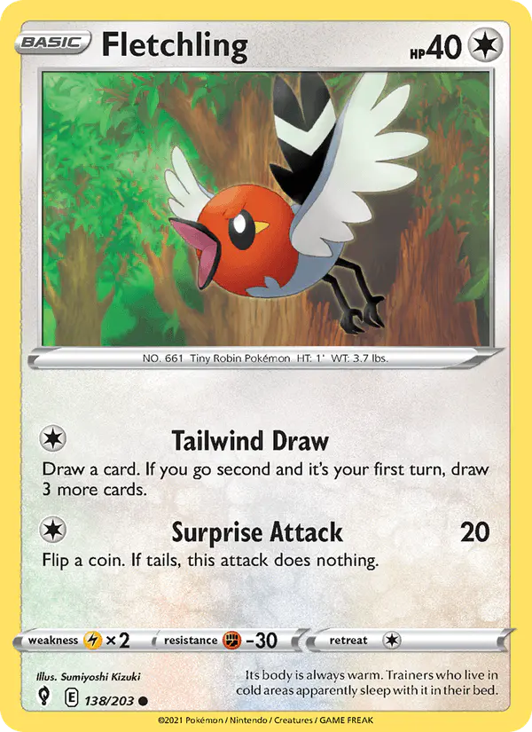 Carta Fletchling 138/203 de Evolving Skies