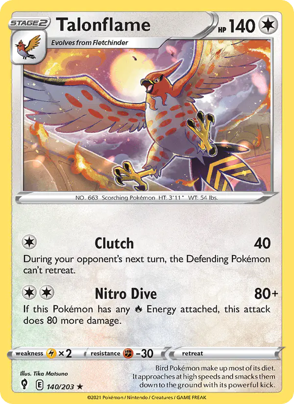 Carta Talonflame 140/203 de Evolving Skies