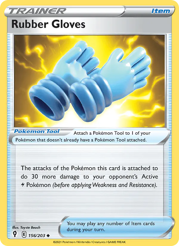 Carta Rubber Gloves 156/203 de Evolving Skies