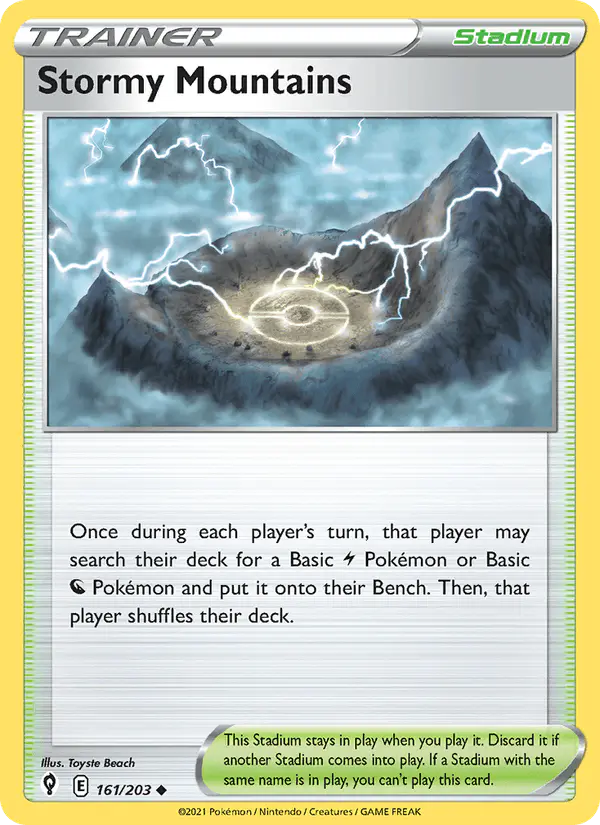 Carta Stormy Mountains 161/203 de Evolving Skies