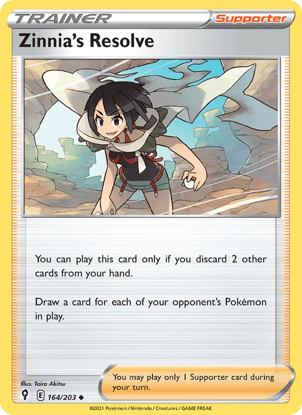 Carta Zinnia's Resolve 164/203 de Evolving Skies