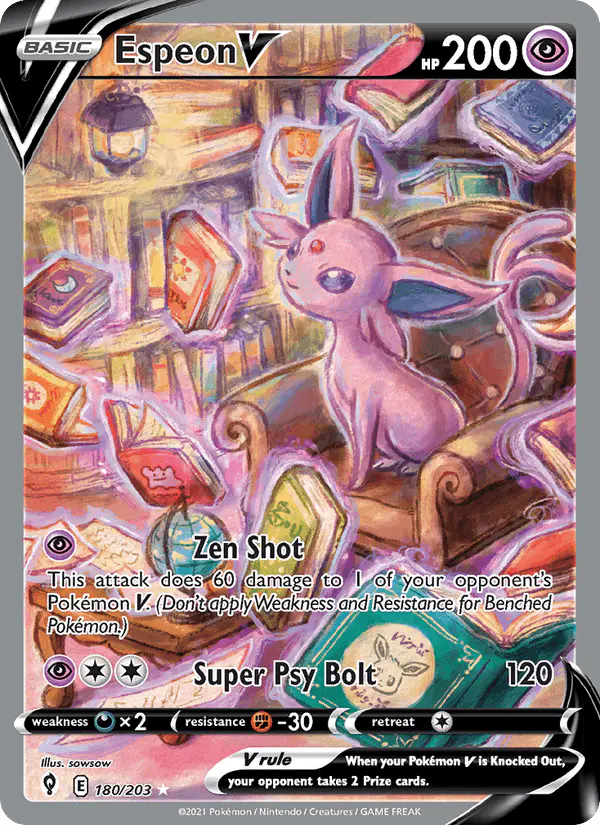 Carta Espeon V 180/203 de Evolving Skies